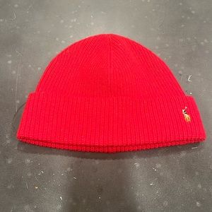 Red Polo Ralph Lauren beanie